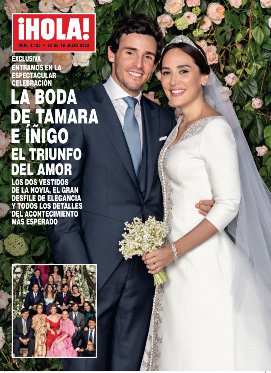 Lo estabais esperando y ya lo tenemos aquí 💍¡La exclusiva más esperada en  la revista de esta semana que llega mañana a los quioscos! La boda de  #TamaraFalcó e #IñigoOnieva: el triunfo, image size:873x1200