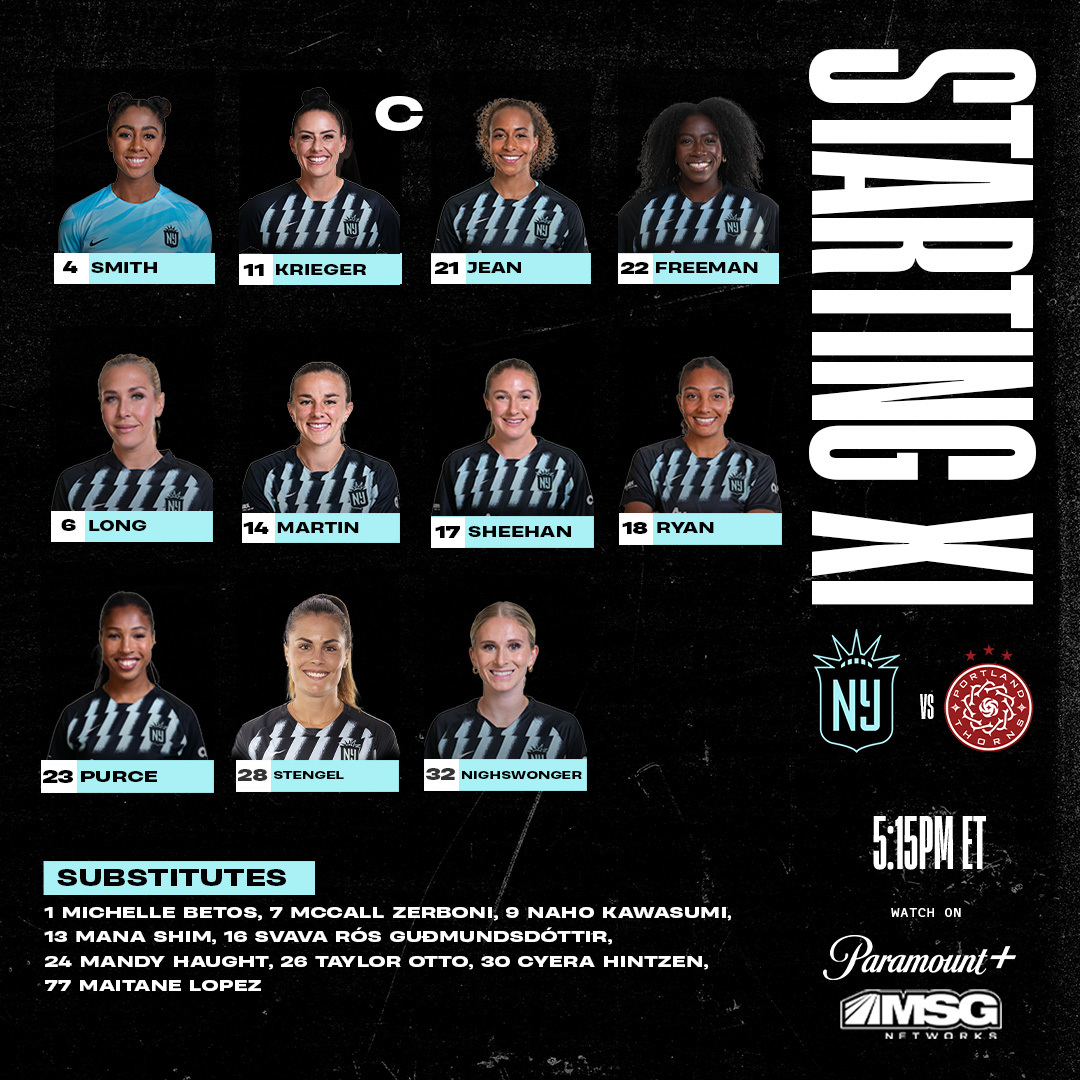 NJ/NY Gotham FC on Twitter "Tonight's NJNYvsPOR Starting Lineup