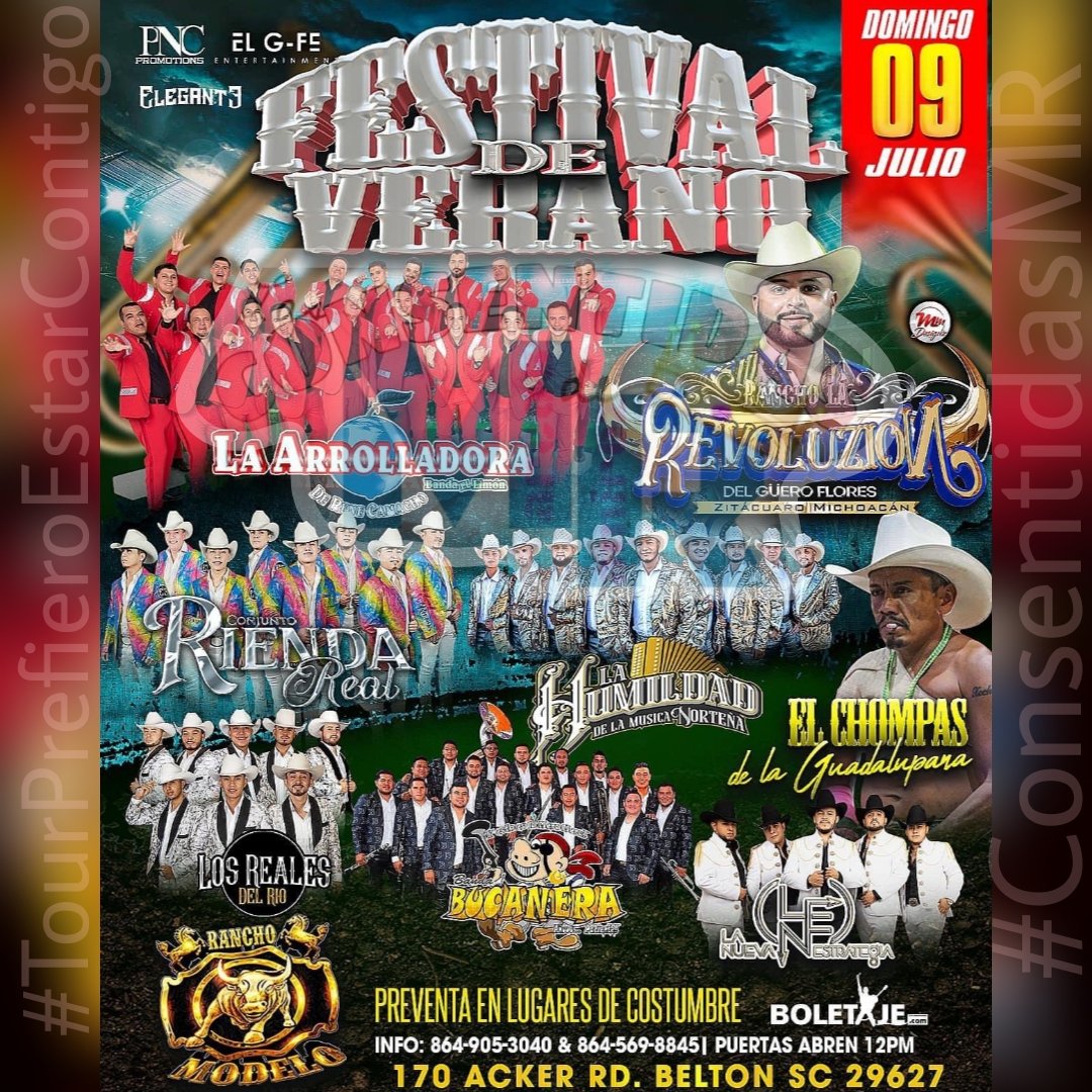 LasConsenMR's tweet photo. Hoy la @Arrolladora Banda el Limón llegá a Belton, South California. 
¡Ven y Vive la Experiencia!
#TourPrefieroEstarContigo. 
@LasConsenMR @marcos_abl ❣️🍋🎶

Ya pueden disfrutar de su más reciente video "Caro Descaro" 👇🏻👇🏻
https://t.co/jYM5hQzipq https://t.co/7oTz1bjBFT