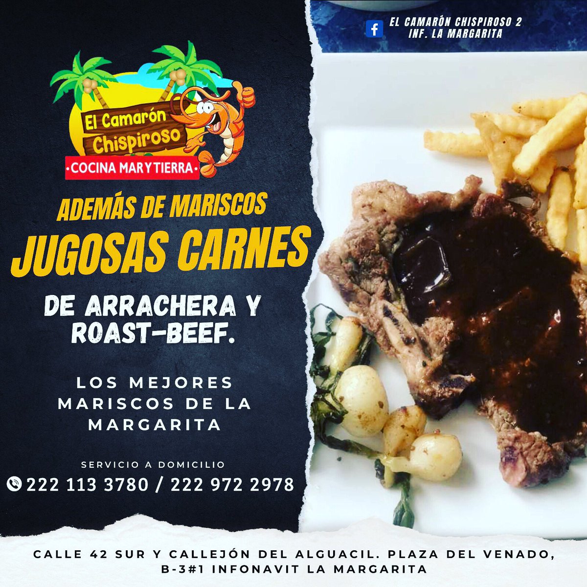 arturfranja's tweet photo. Los mejores mariscos de la margarita PIDE UBICACIÓN AL WATSAP 2221133780 y local 2229722978 EL CAMARÓN CHISPIROSO 2 infonavit la margarita. https://t.co/W3QhJYpmW0