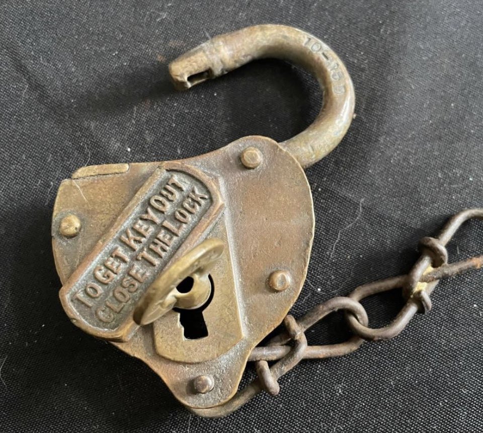 Over 100 years later, I can still feel the designer’s frustration pouring off this lock.