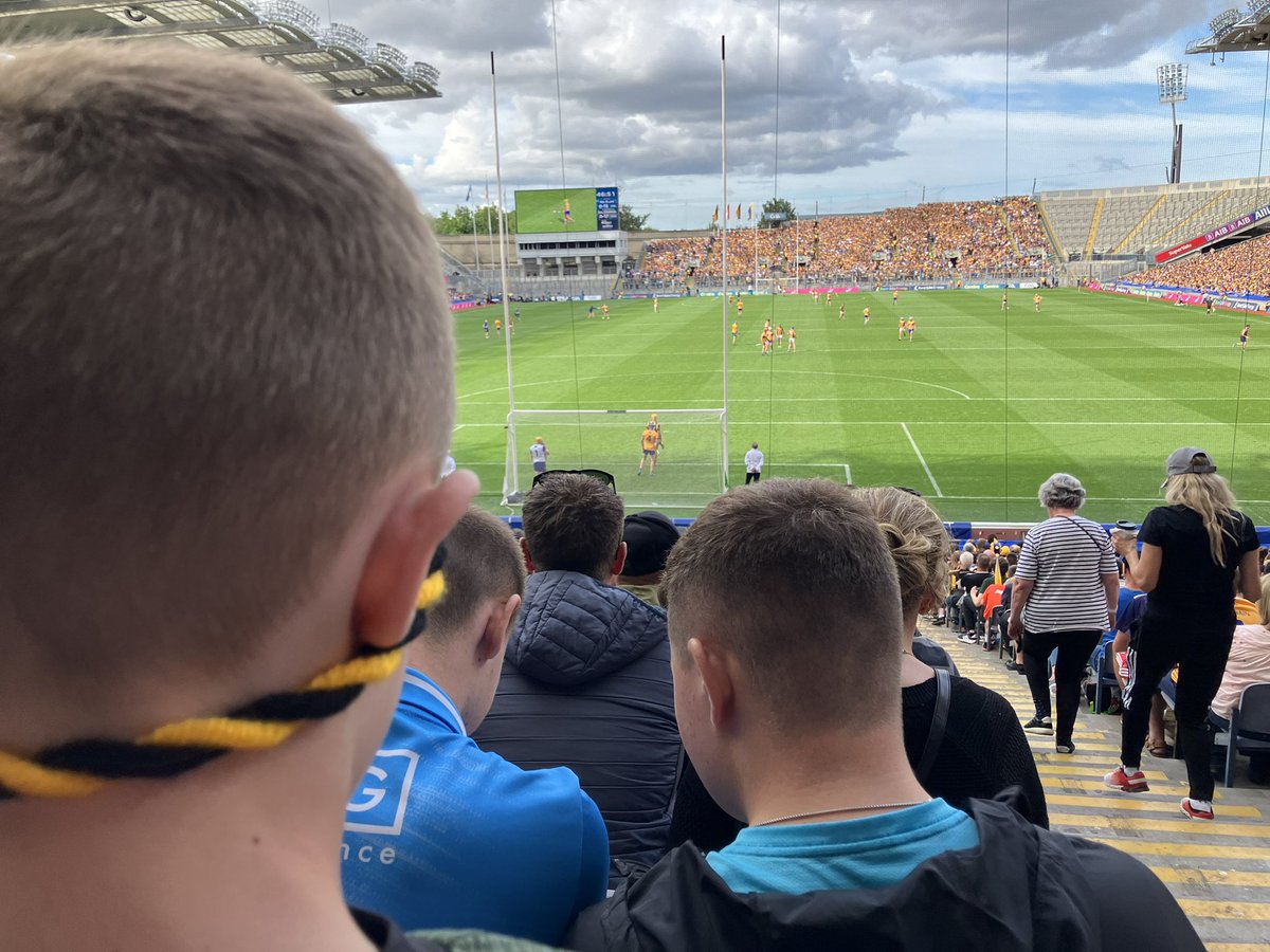 pablo_gal's tweet photo. Great day at Croke for the wee man’s first visit and what a match it was #GAA #ClareVKilkenny https://t.co/OBbav3mKGm