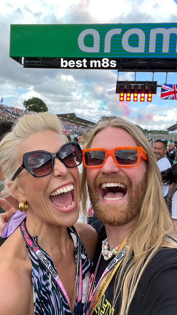 📷 | hannah waddingham and sam ryder at the #BritishGrandPrix earlier today