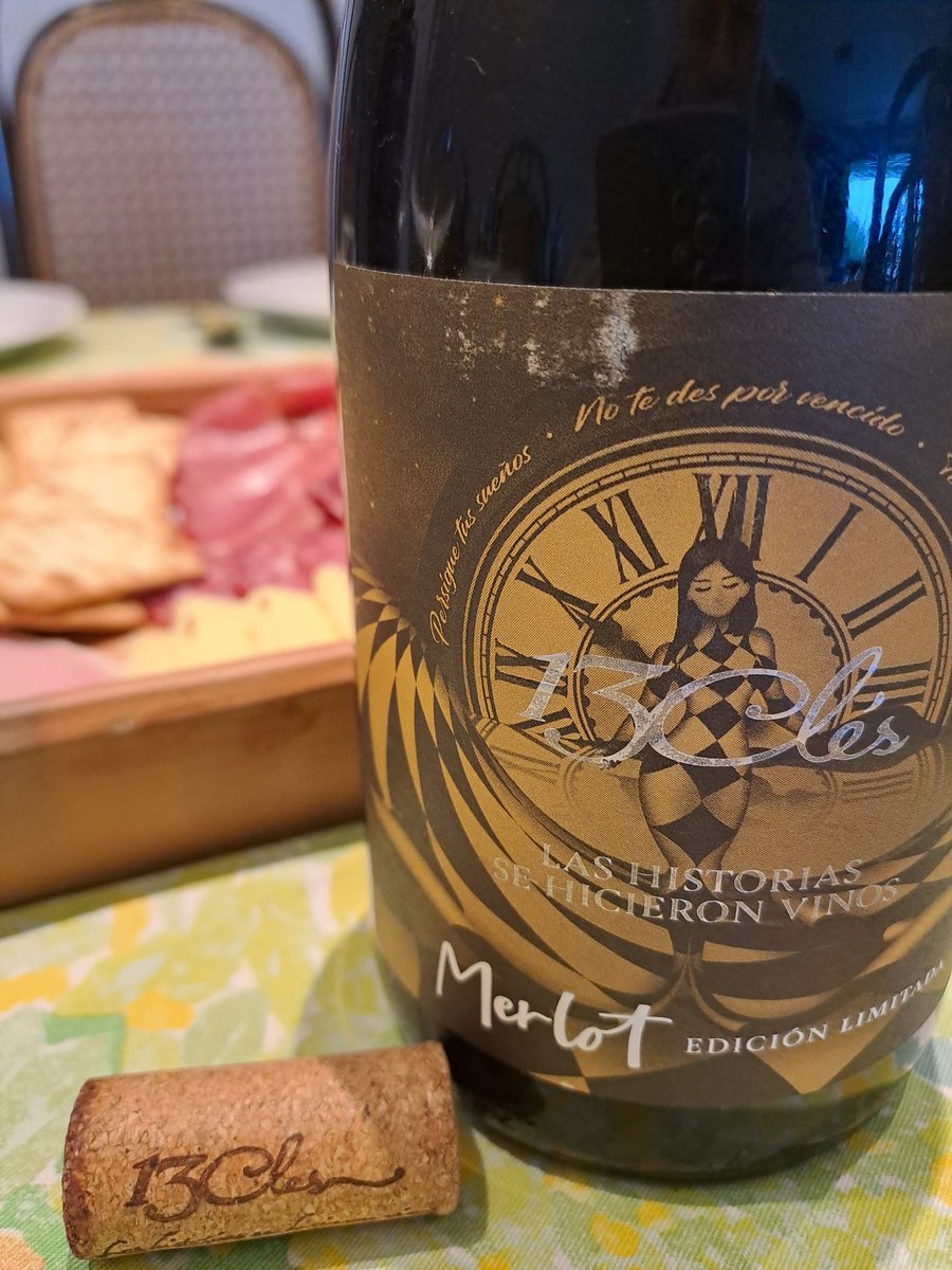 Merlot de #loschacayes, mucha fruta y buena madera integrada. Solo 850 botellas. Otro gran vino de Marilyn #13cles