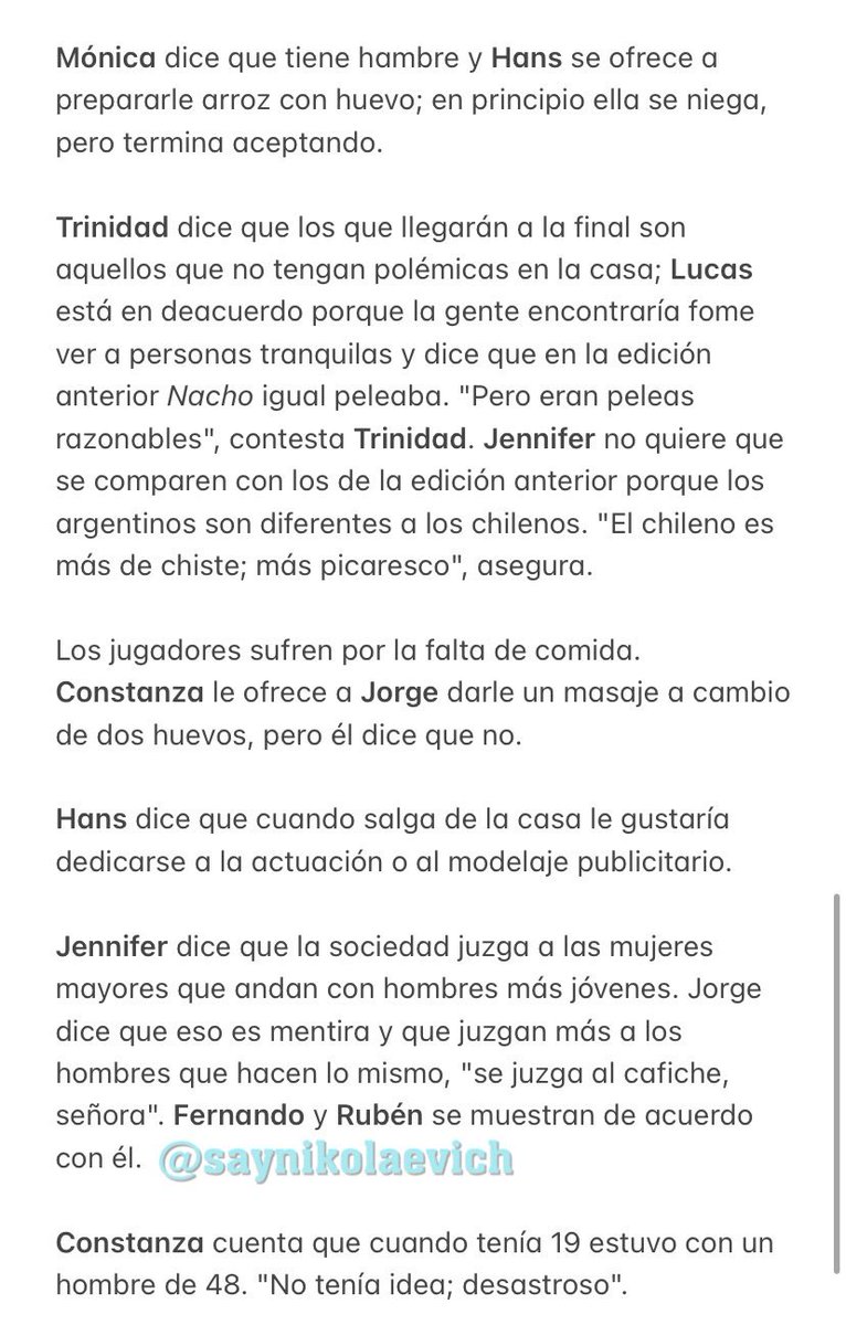 saynikolaevich's tweet photo. RESUMEN SÁBADO 8 DE JULIO // Conciso resumen para llegar actualizados a la eliminación de hoy. 👇🏻👇🏻👇🏻 Sancionarán a Maite por sus dichos? #GranhermanoCHV #GranHermanoChile #GranHermano #ResumenGH https://t.co/XqV0Mo4xnO