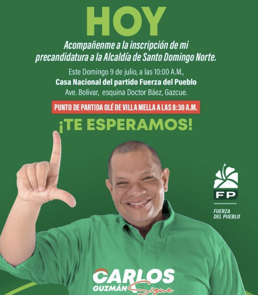 AnaRoblesGe's tweet photo. #CarlosGuzmanSeInscribe 💚 https://t.co/2aJz0eLNvW