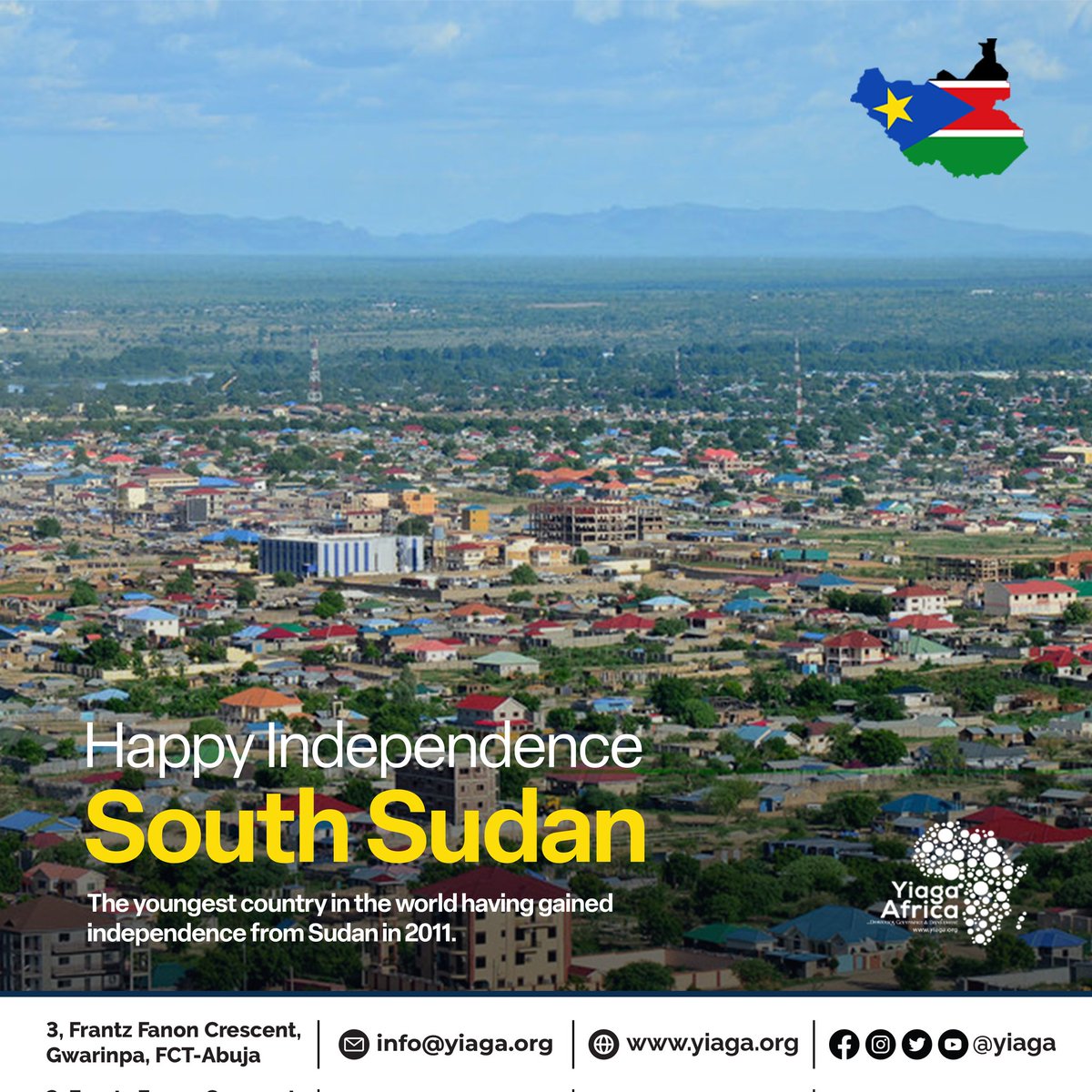 Happy Independence Day, #SouthSudan 🇸🇸
We rejoice with you on this day and wish you freedom, peace and boundless prosperity.