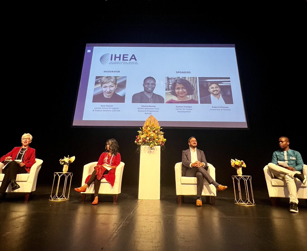 healtheconomics's tweet image. Our panel has taken the stage and we’re getting underway with @Karaghanson, @eeshani_kandpal, Rob Gillizeau &amp;amp; @EdwineBarasa #IHEA2023Congress #IHEA2023 #CapeTown