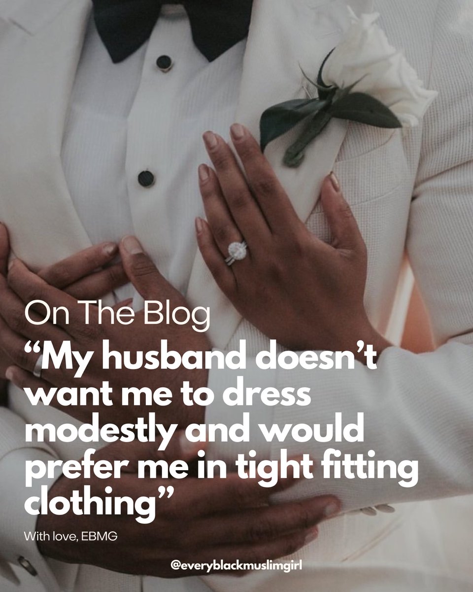 ebmgtweets's tweet photo. Another day, another dilemma: 

“My husband doesn’t want me to dress modestly” 

Ladies, what advice would you give? 

Read our response here: 

https://t.co/6d296mkFYZ https://t.co/q5ZRK8UfUx
