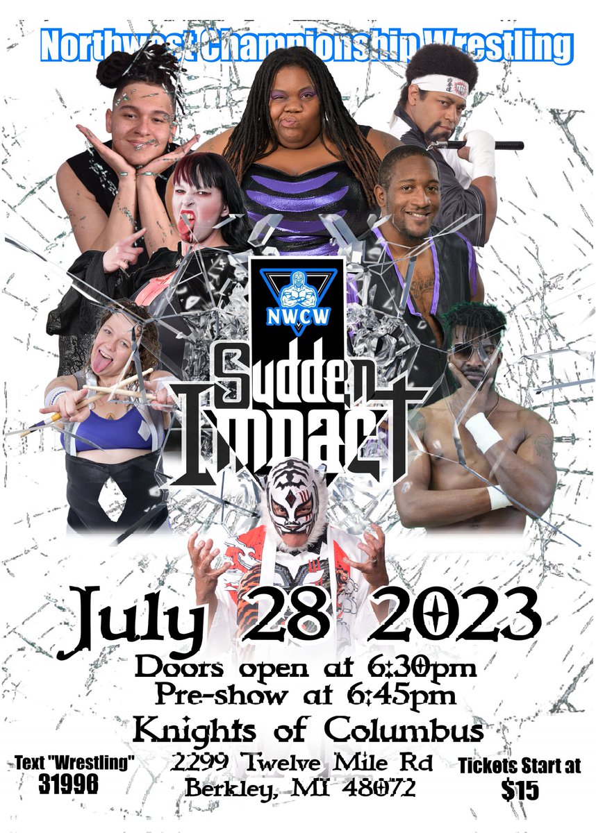NWCW returns to #Berkley #Michigan for SUDDEN IMPACT! You do not want to miss this glass shattering event!
facebook.com/events/s/nwcw-…