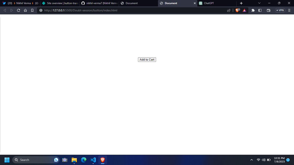 nikhilxtech's tweet photo. Day-47✅🚀
🎉 Today, I created a transition button using the transition property! Here are four points to highlight its awesomeness:
🟢 Can't wait to share this awesome transition button with the world! 💪
😊 #webdevelopment #creativebutton

#100DaysOfCode #LearnInPublic https://t.co/RqpkR7SDzO