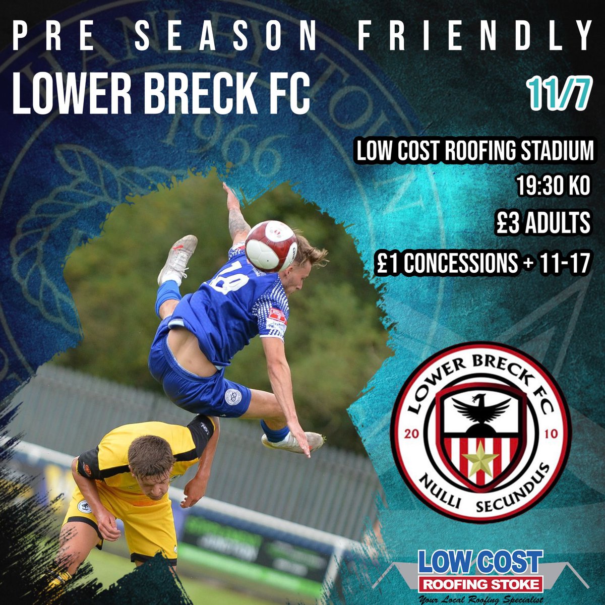 HanleyTown66's tweet photo. Tuesday we are back in action as a youthful side face Lower Breck 

Come and watch the next generation of talent https://t.co/XBeC1ygbaj