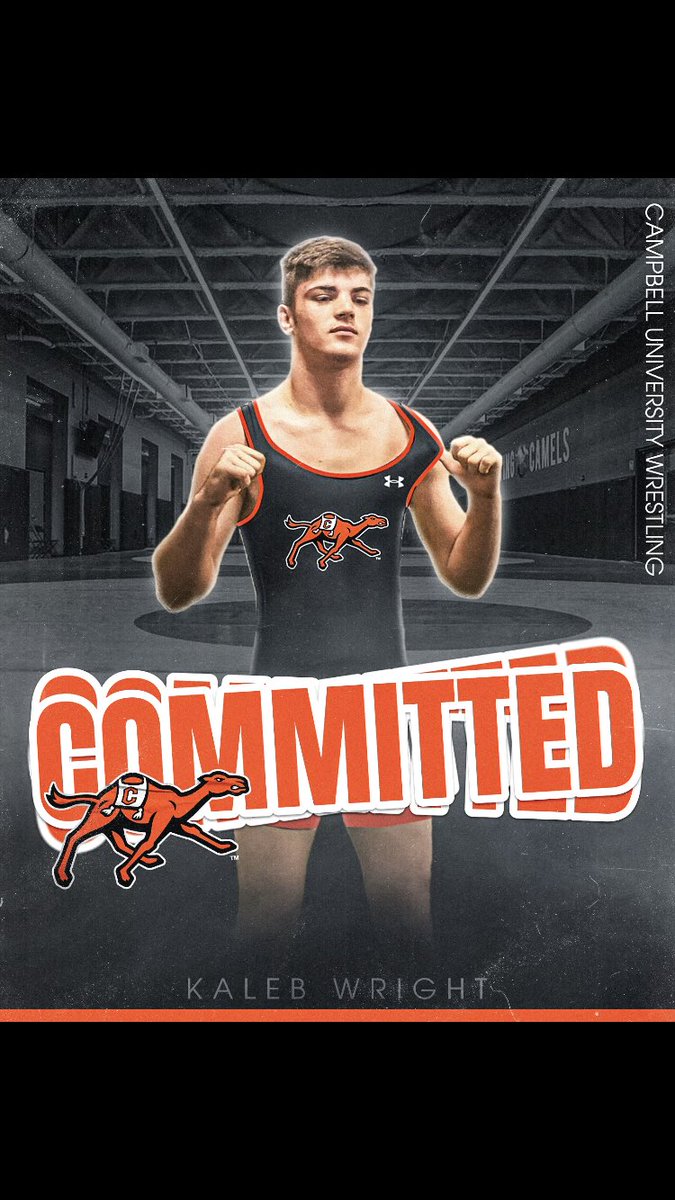 Kaleb Wright (@kalebwright2004) on Twitter photo Super excited to announce that I will be continuing both my athletic and academic career at Campbell University. Would like to thank my family, friends, and coaches who helped me get to this point. Go Camels🐪
<a href="/GoCamelsWrestle/">Campbell Wrestling</a> Super excited to announce that I will be continuing both my athletic and academic career at Campbell University. Would like to thank my family, friends, and coaches who helped me get to this point. Go Camels🐪
<a href="/GoCamelsWrestle/">Campbell Wrestling</a>