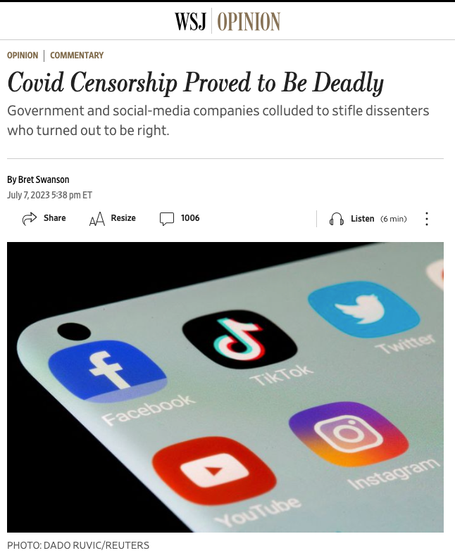 Durante três anos, as relações públicas da pandemia zombaram da natureza, gerando medo, doenças, inflação e excesso de mortes além do que o vírus causou. A censura digital multiplicou o esforço para esconder a realidade, mas a realidade está ganhando seu dia nos tribunais.

Em 4