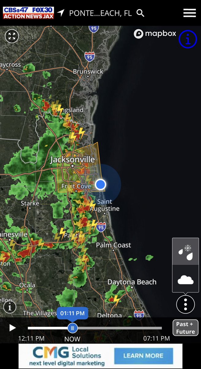 BachmanANjax's tweet image. Got the #firstalertwx from @ActionNewsJax weather app. Made it to truck just in time! App is free. Timing is priceless. @MikeFirstAlert #shamelessplug #truethough