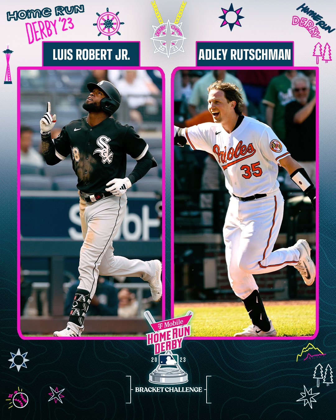 MLB Stats on X: A pair of American League OFs will go head-to-head in the  @TMobile #HRDerby!   / X