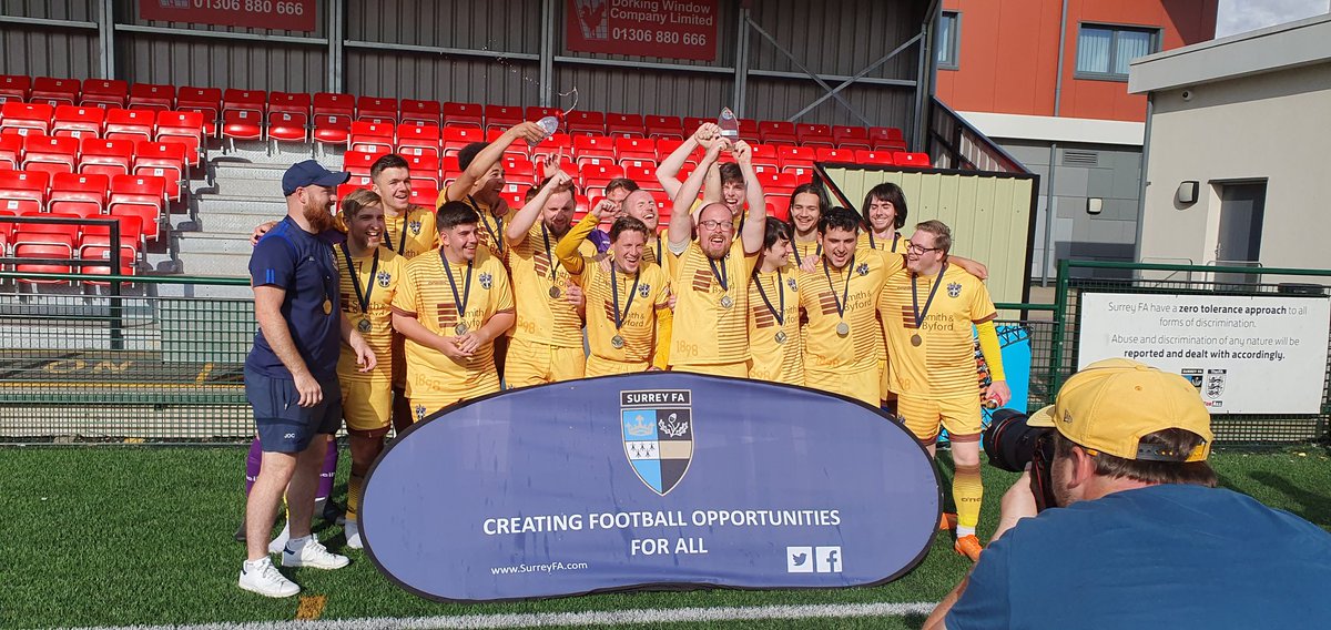 FA Disability Cup South East Region WINNERS  🏆

Sutton United 🙌 💛

<a href="/SUFC_Disability/">Sutton Utd Disability Teams</a>
<a href="/SUFCFoundation/">Sutton United Foundation</a>
<a href="/suttonunited/">Sutton United</a> 
@EFLTrust 
<a href="/SmithandByford/">Smith and Byford</a>
