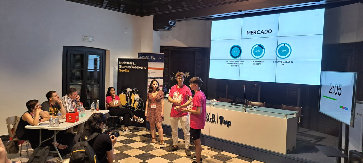 Ronda de presentaciones de los equipos terminada! #sws1023 #StartupWeenkendSevillla <a href="/SevillaUP/">SevillaUP Asociación</a> <a href="/StartupWeekend/">Techstars Startup Weekend</a> <a href="/sevillaweek/">Sevilla Startup Week</a> 
El jurado está deliberado......Qué nerviossss!