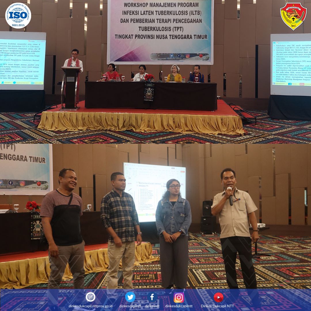 dinkesntt's tweet photo. 03 - 07 Juli 2023
Kegiatan Workshop Manajemen Program Infeksi Laten Tuberkulosis (ILTB) dan Terapi Pencegahan Tuberkulosis (TPT) Tingkat Provinsi NTT Batch 3
#dinkesdukcapilntt2023 #P2PM #tbcntt #TOSSTB #ILTB #TPT https://t.co/l8O2Yql7is