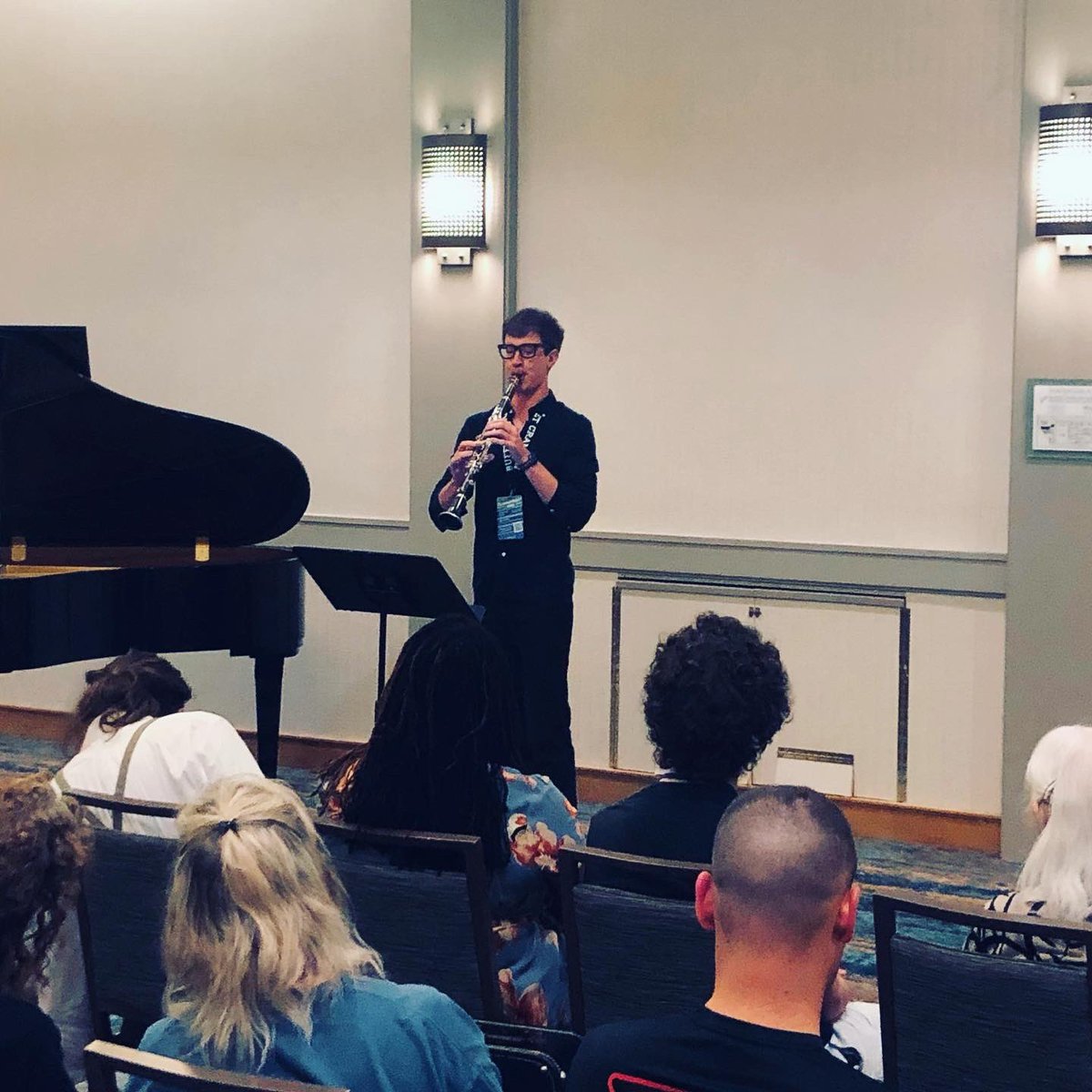 premiere of <a href="/IvanEComposer/">Ivan Enrique Rodriguez</a> brand new solo clarinet work críptico no. 9: DAVЯTHAN at the International Clarinet Association festival in Denver ✅