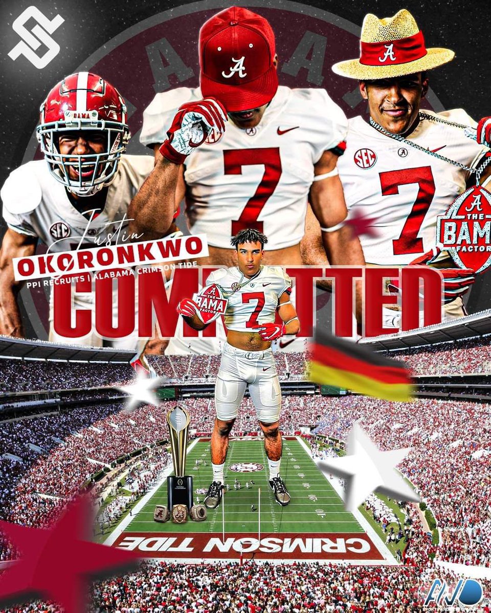 Okoronkw1Justin's tweet image. I am happy to announce that i am 100% fully committed to the University of Alabama!  lets get to work 🙏🏾  #RollTide 
@AlabamaFTBL @CoachRobertBala @PPIRecruits @BCollierPPI @JoshAlaeze