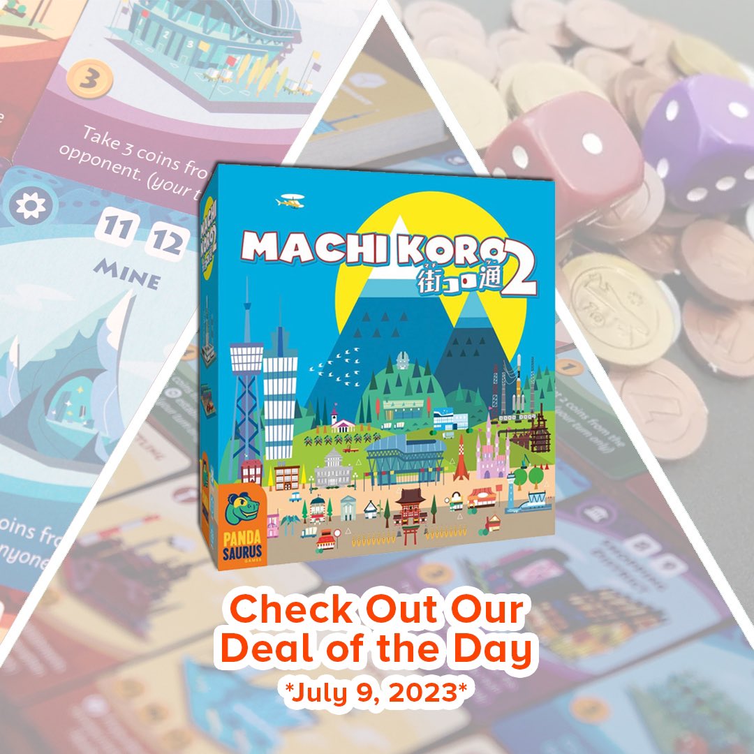 Build your own bustling city and outsmarting your opponents in today's #DealOfThe Day Machi Koro,2! tabletopmerchant.com/products/machi… #boardgames #boardgame #boardgamedeal #tabletopgaming #tabletopgame #boardgamegeek #bgg #machikoro2