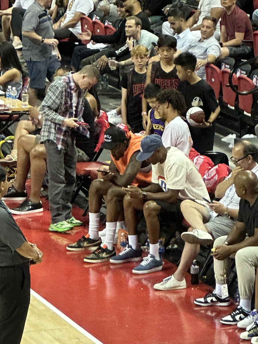 CPhels15's tweet photo. Scenes from opening weekend at #NBA2KSummerLeague - good to see @Sikhest_Raaahul @jovanbuha  @MooreHoops727 @GuruLakers 

Final video pretty much sums up Wemby’s debut in a 3 second clip. 

Best part of it all was hanging with my brother @Mike_Scherer38 just like old times. https://t.co/kip5xqjUY6