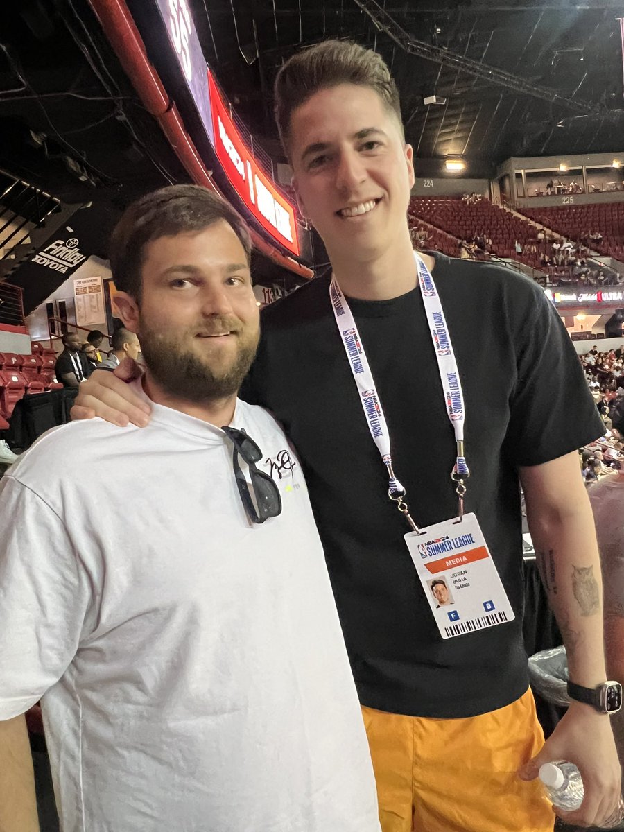 CPhels15's tweet photo. Scenes from opening weekend at #NBA2KSummerLeague - good to see @Sikhest_Raaahul @jovanbuha  @MooreHoops727 @GuruLakers 

Final video pretty much sums up Wemby’s debut in a 3 second clip. 

Best part of it all was hanging with my brother @Mike_Scherer38 just like old times. https://t.co/kip5xqjUY6