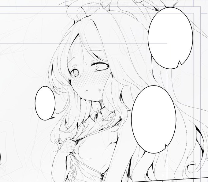 ヒナの乳首チラを描いたのでやっと寝れる 