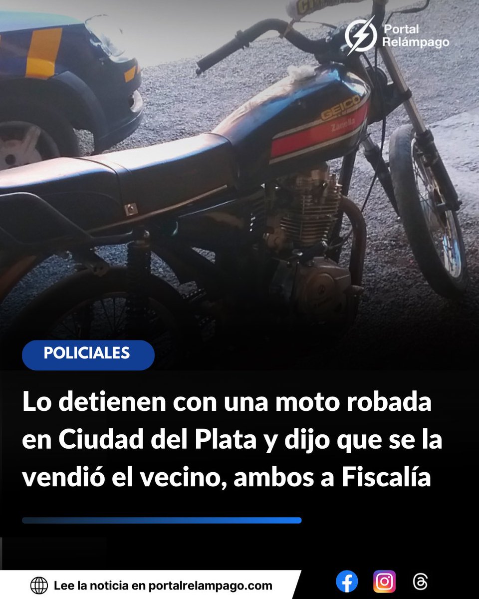 RelampagoPortal's tweet photo. #Policiales 🚨 | En las declaraciones el implicado mencionó haberla adquirido a un vecino, quien fue trasladado para aclarar la situación, aceptando haber concretado la venta. 

📲 La noticia 👉 https://t.co/l85FjLIKVW

#Noticias #Información #CiudadDelPlata #SanJosé #Uruguay https://t.co/e0Ewjtl3TP