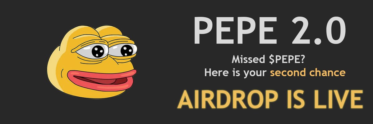 cryptowoosh's tweet photo. 🎊 The PEPE2.0 airdrop is now live.

Claim your tokens now:
🔗 https://t.co/WVo0G6vxqc

$LOYAL #Azuki #BAYC #MAYC $PEPE $FET #DeFi $KAS $USDT TUSD $VET $FET #NFTSales #arbitrum #LOYAL $BCH Musk $SHIB $FLOKI $INU $PLANET #100X #crypto #web3 $LINK $ADA #Cardano $APE $BEN #PSYOP #BEN