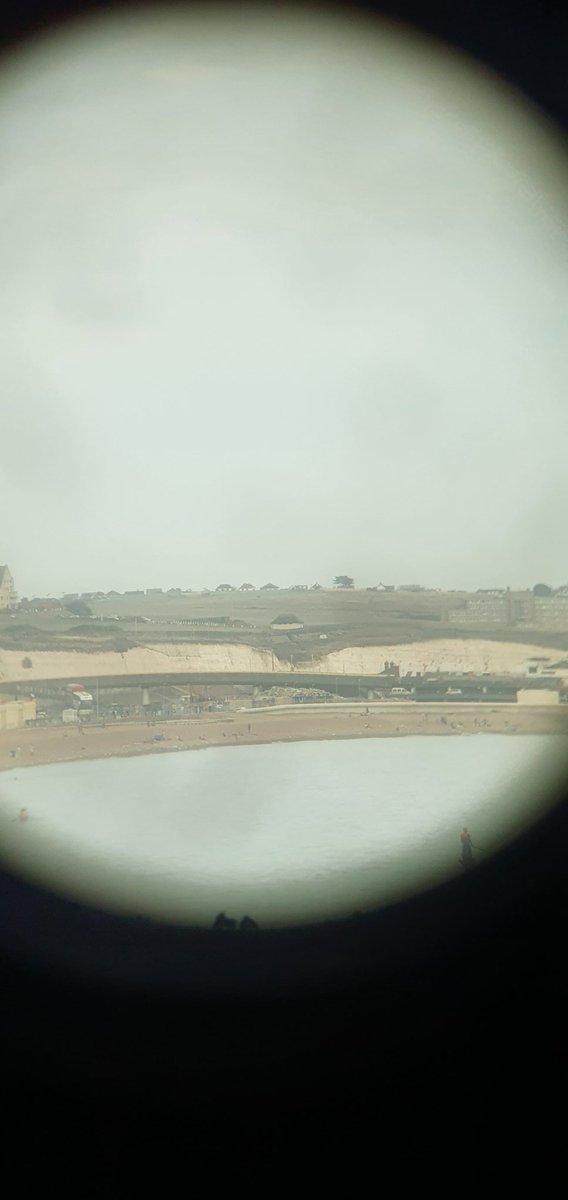Geo2saf's tweet photo. Looking through a telescope onto the White Cliffs of Sussex 🔭 https://t.co/Ap1AOJeAGn