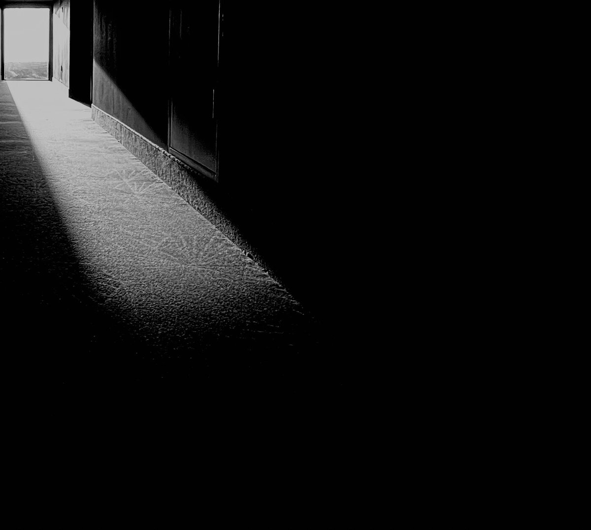 Light at the End of the Corridor #lightattheendofthetunnel #blackandwhite #monochrome