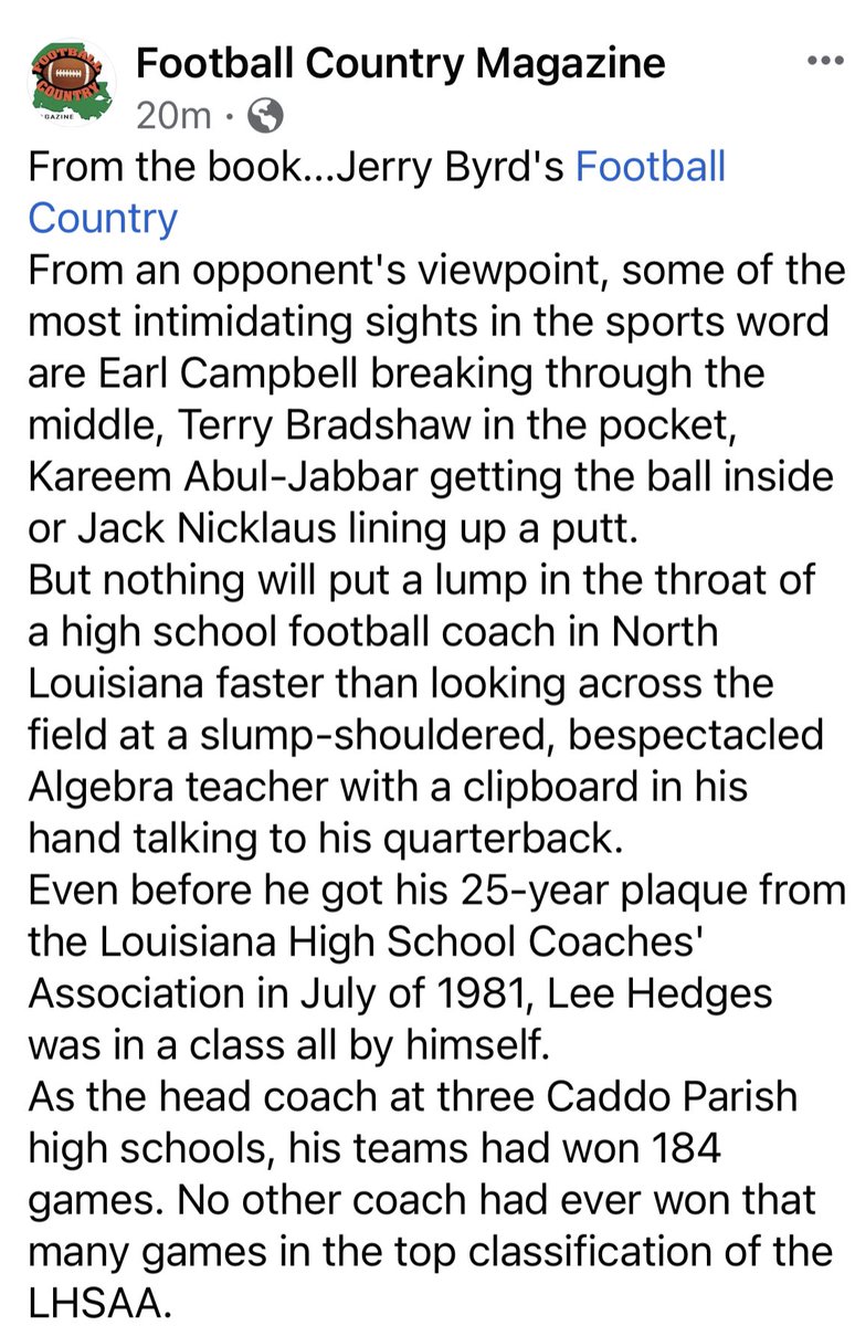 RIP, Coach Lee Hedges🙏🏻