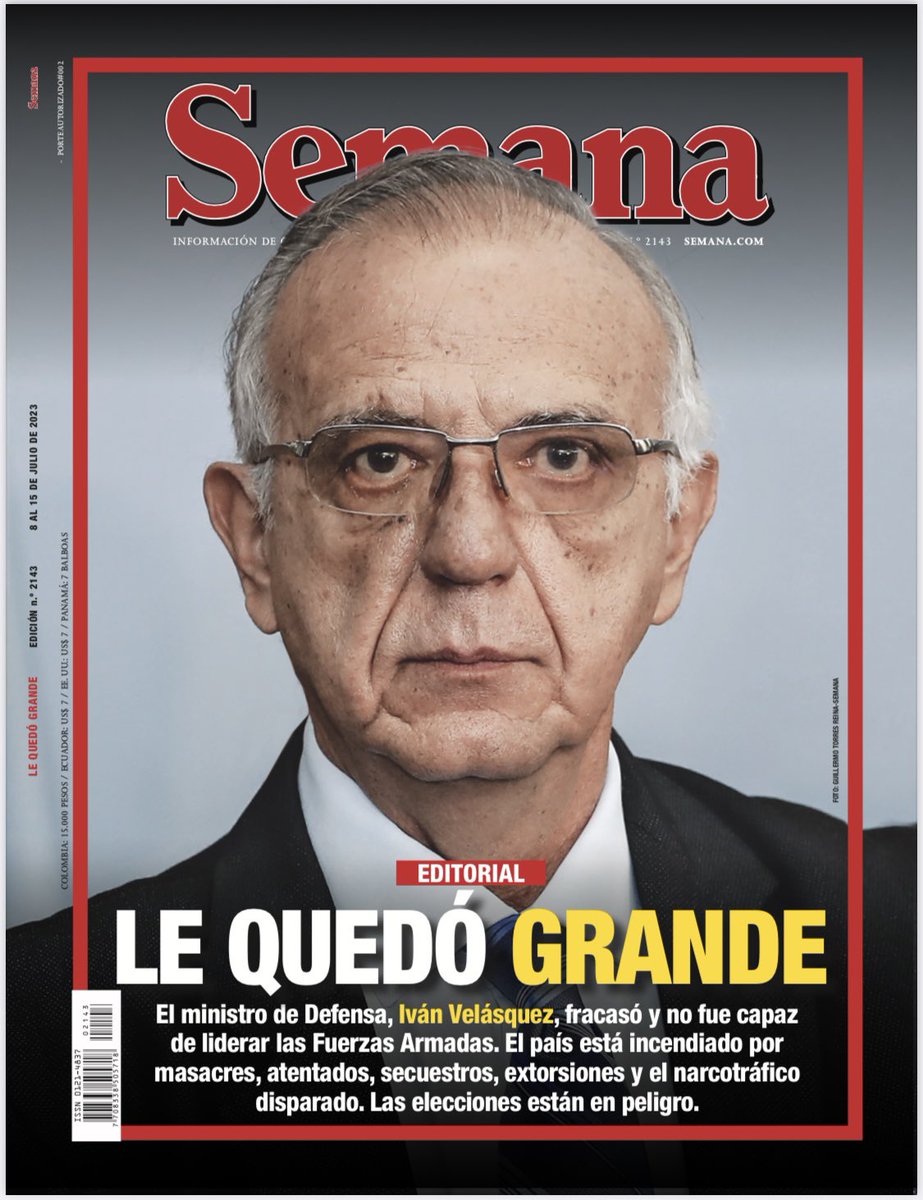 #LeQuedóGrande 

Por ahora, mientras sea ministro de Defensa, los ciudadanos vivirán cada día más inseguros, y las Fuerzas Armadas tendrán en él a un malqueriente camuflado que les da órdenes, las desprecia y las mantiene amedrentadas y maniatadas. Por otra parte, con el país en