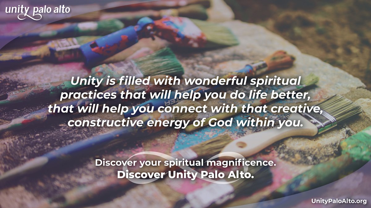 Unity is filled with wonderful spiritual practices that will help you do life better, that will help you connect with that creative, constructive energy of God within you.

Discover your spiritual magnificence. Discover UnityPaloAlto.org

#Unity #Faith #God