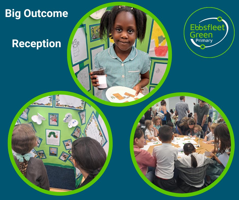 In our Big Outcome for Reception, the children recalled their learning about life cycles and taught everyone about the life cycle of a butterfly and a seed. They demonstrated how to make life cycle wheels and shared their interactive e-books about caterpillars and sunflowers.