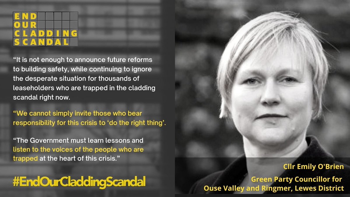 Unbelievable that a full year after the Building Safety Act, the government's fine words on protecting trapped leaseholders turned out to be just words.

I can't believe we are once again campaigning to #EndOurCladdingScandal - please do give @EOCS_Official a follow 👇