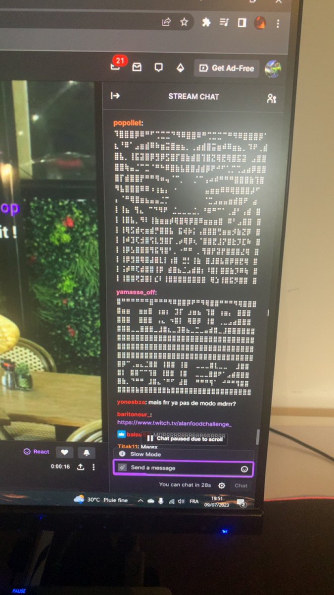 Wsh bizarre le live de #alanfoodchallenge