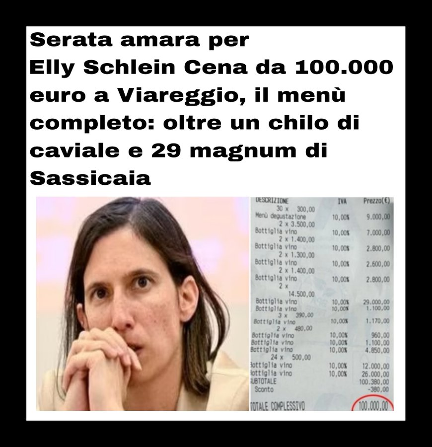 RobertoAvventu2's tweet photo. Cioè, fatemi capire....davvero questa spende 100mila € per una cena? https://t.co/gBaZBCjKIl
