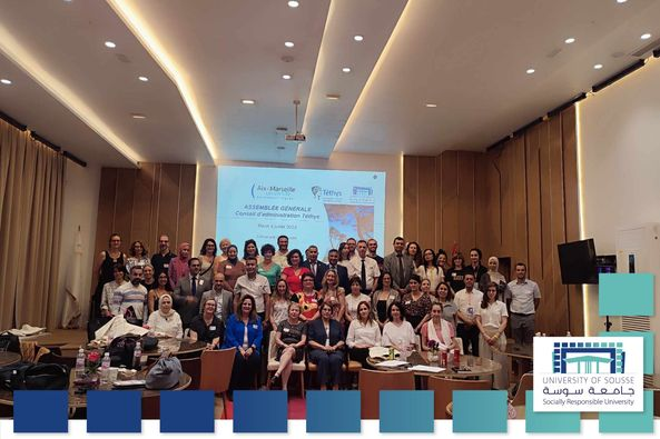Univ_of_sousse's tweet photo. ℹ️ The @Univ_of_sousse  and @univamu hosting the General Assembly of the Tethys consortium on July 4th and 5th, 2023. 
✅Since its establishment in 2000, the Tethys Consortium of Universities has been working towards bringing  institutions from both shores of the Mediterranean.🌎 https://t.co/hxEBYfbSXy