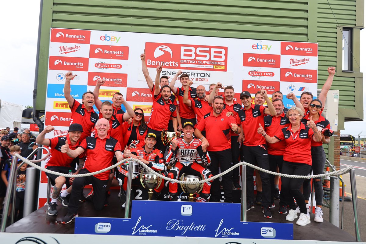 What. A. Weekend.

Huge team effort as always and congratulations to <a href="/tommybridewell/">Tommy Bridewell</a> and <a href="/GIrwinRacing/">Glenn Irwin</a> - that was a nervy race three! Right boss <a href="/paulbirdpbm/">Paul Bird</a>?! 👊