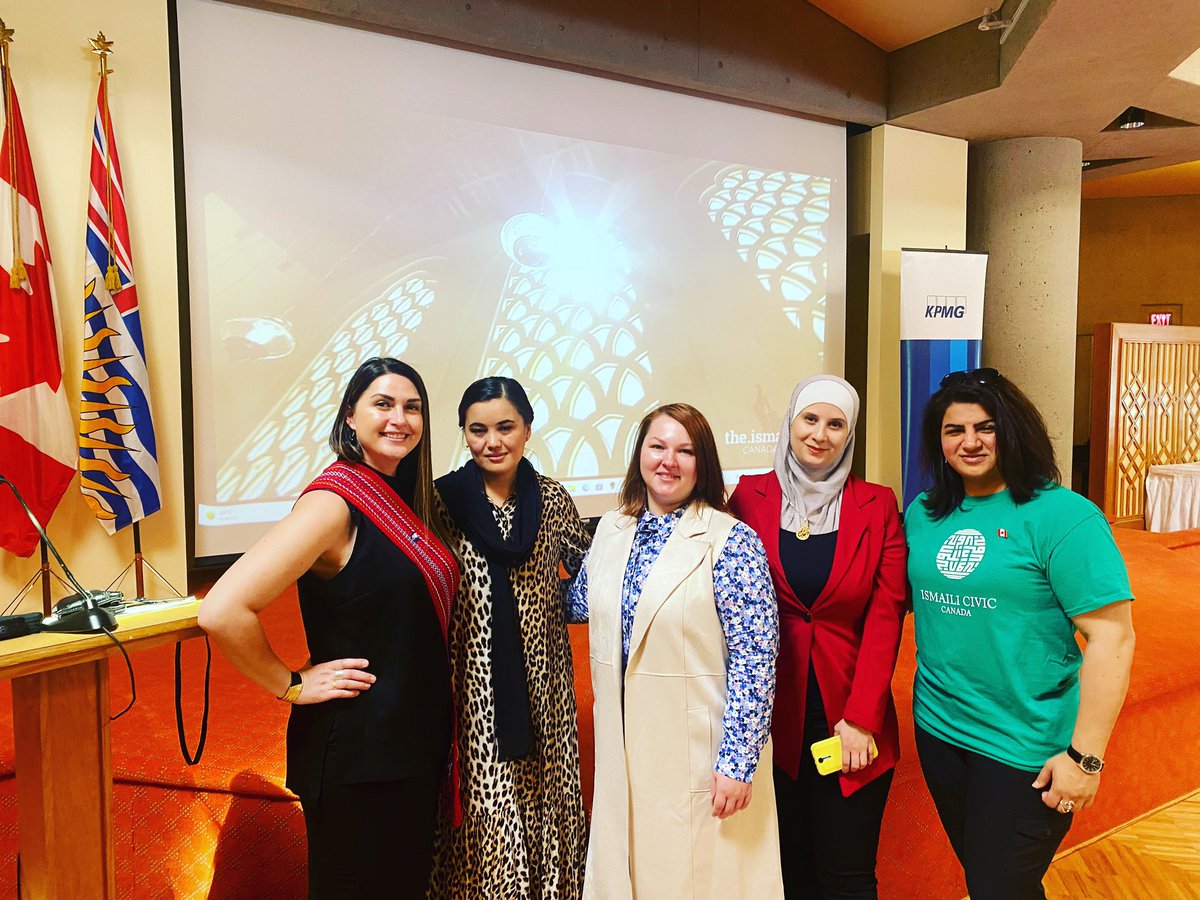 The strong and resilient women from Afghanistan, the Ukraine &amp; Syria, who shared their journeys at the Ismaili Centre today 🇨🇦🙏🇦🇫🇺🇦🇸🇾 #strength #resilience #canada #ismaili #ismailicentre #vancouver