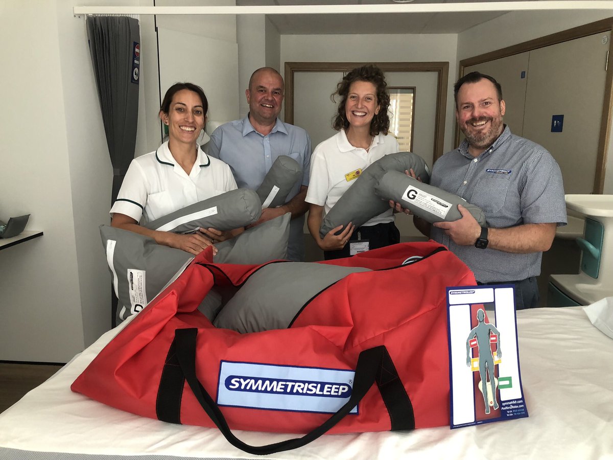 And a lovely visit from <a href="/symmetrikit/">Symmetrikit</a> this week, showing us how to use the symmetrisleep kit, great for positioning patients appropriately… thank you <a href="/l8awest/">Neuro Time</a> <a href="/BSUH_physio/">BSUH Physiotherapy</a> <a href="/Neuro_TraumaUHS/">Neurosurgery, Major Trauma and Plastics @ UHS</a>
