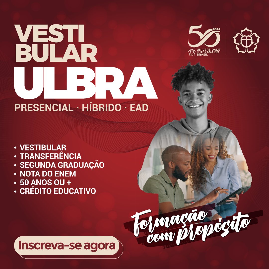 ulbratorres's tweet photo. Escolha a forma de ingresso que mais combina com você e comece seu curso na Ulbra! Nós transformamos sonhos em propósitos. Nós fazemos Ulbra!
Acesse https://t.co/oLWxvKNHHC e inscreva-se!
#ulbratorres #ulbra #vestibular #vempraulbra https://t.co/heCLZk2LNQ