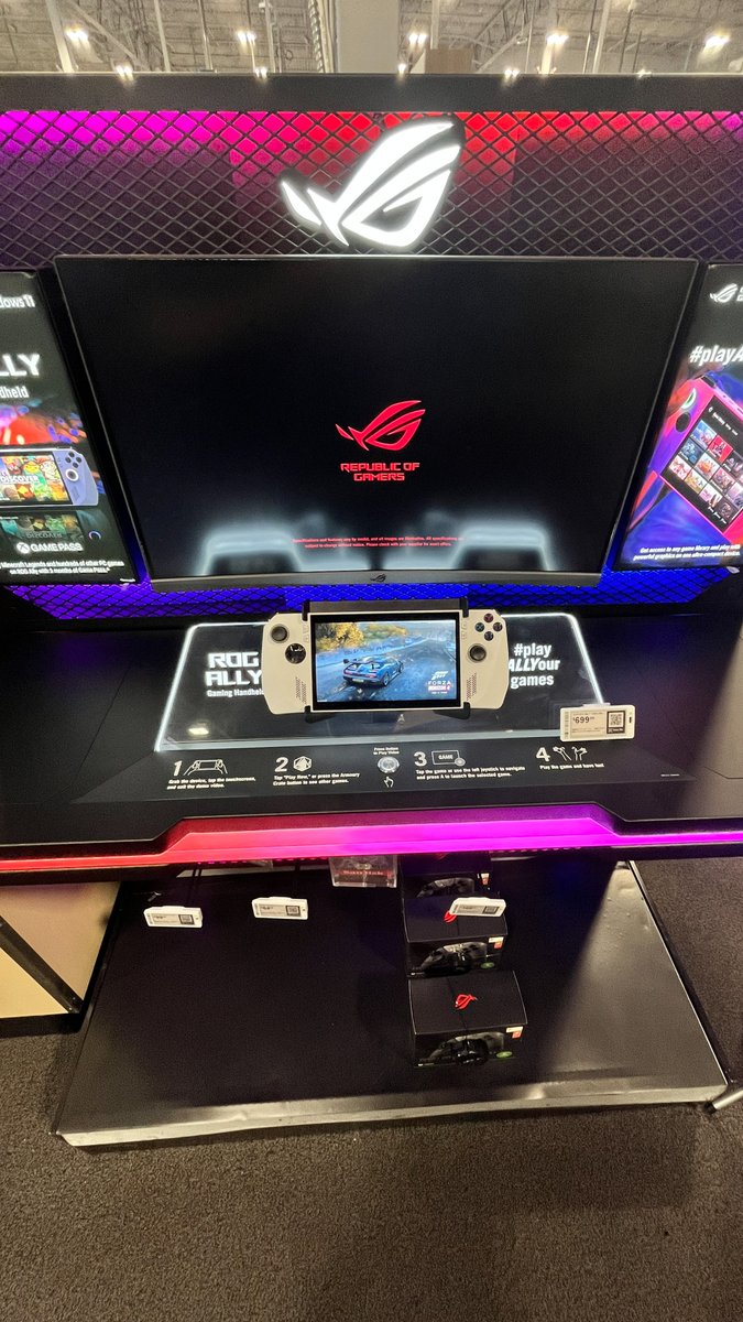 ASUS_ROGNA's tweet photo. You been to Best Buy lately?👀

Head over to your local store to try out the ROG Ally on display! https://t.co/z0nzQjcuEB