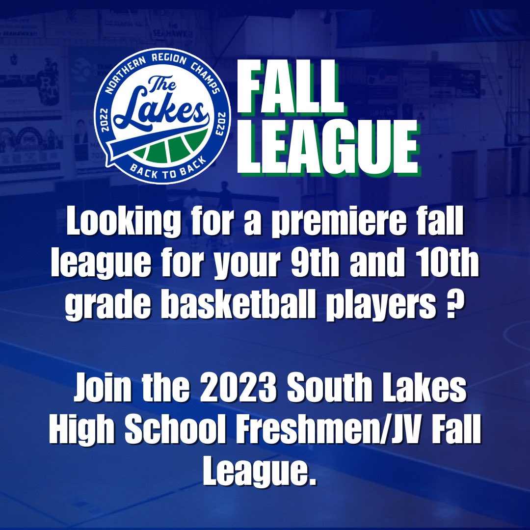 SLSeahawksBball's tweet photo. We are currently looking for high schools/teams to participate in our 2nd Annual Freshmen/JV Fall League. Coaches and administrators please contact Head Coach Mike Desmond directly via email, mfdesmond@fcps.edu
#fallleaguebasketball #fallleaguehoops #thelakesfallleague https://t.co/pNmKpiwyuH