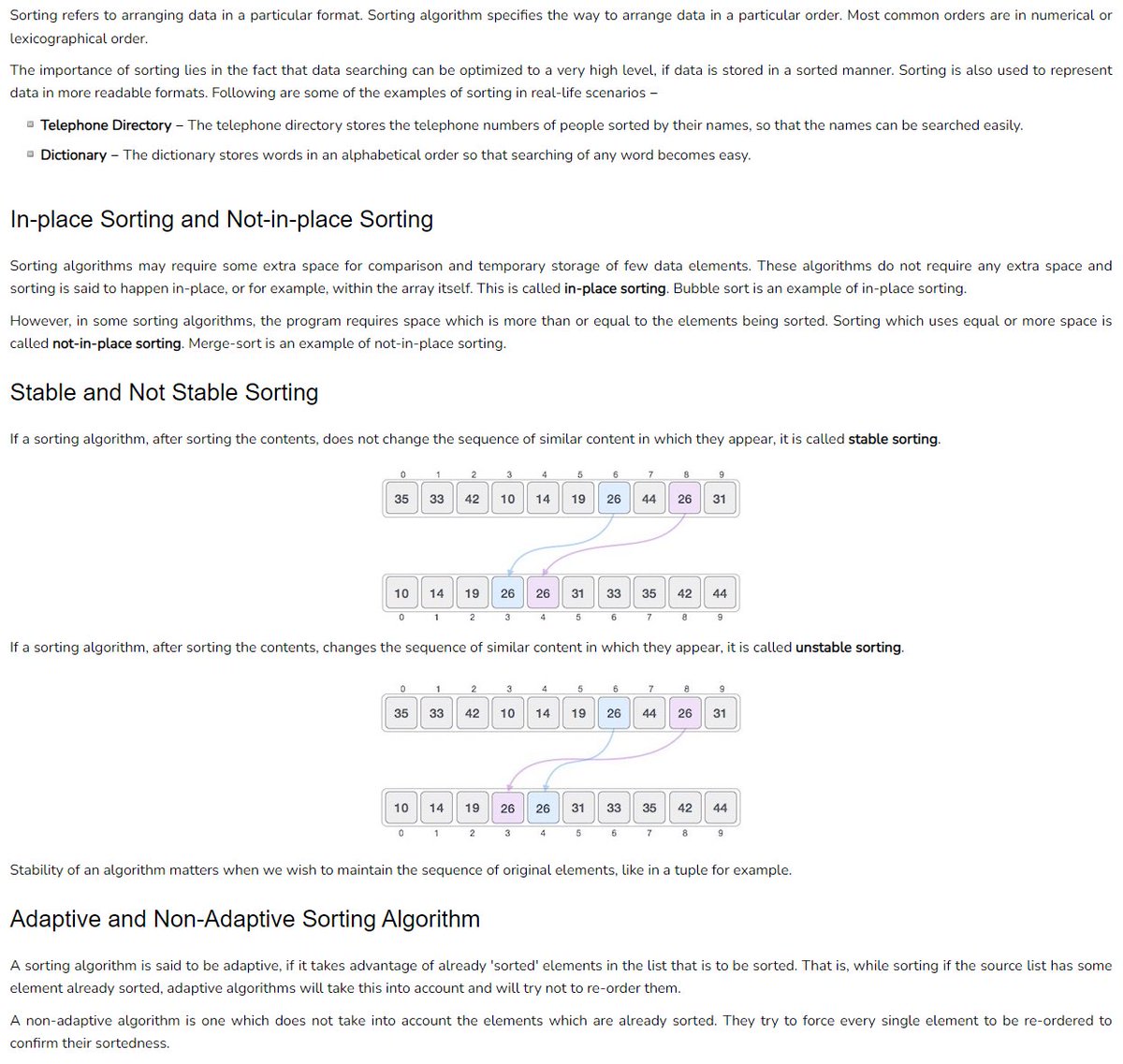 amit_tech_quest's tweet photo. Day 39 
Sorting: Quicksort, Merge Sort &amp; more arrange data for optimized search. Examples: directories, dictionaries. Adaptive algorithms leverage order.
@lftechnology
#60DaysOfLearning2023 
#LearningWithLeapfrog 
#LSPPD39 https://t.co/BbxW5y5iVS
