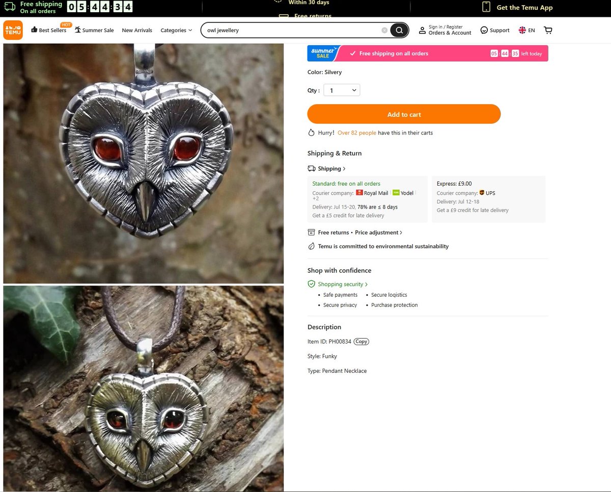 I have just seen my own photographs (that I took myself) being used to sell cheap, counterfeits of my work on a website called #temu. 
I would be very careful if you buy anything from them.

#temu
#TEMUapp 
#copyright