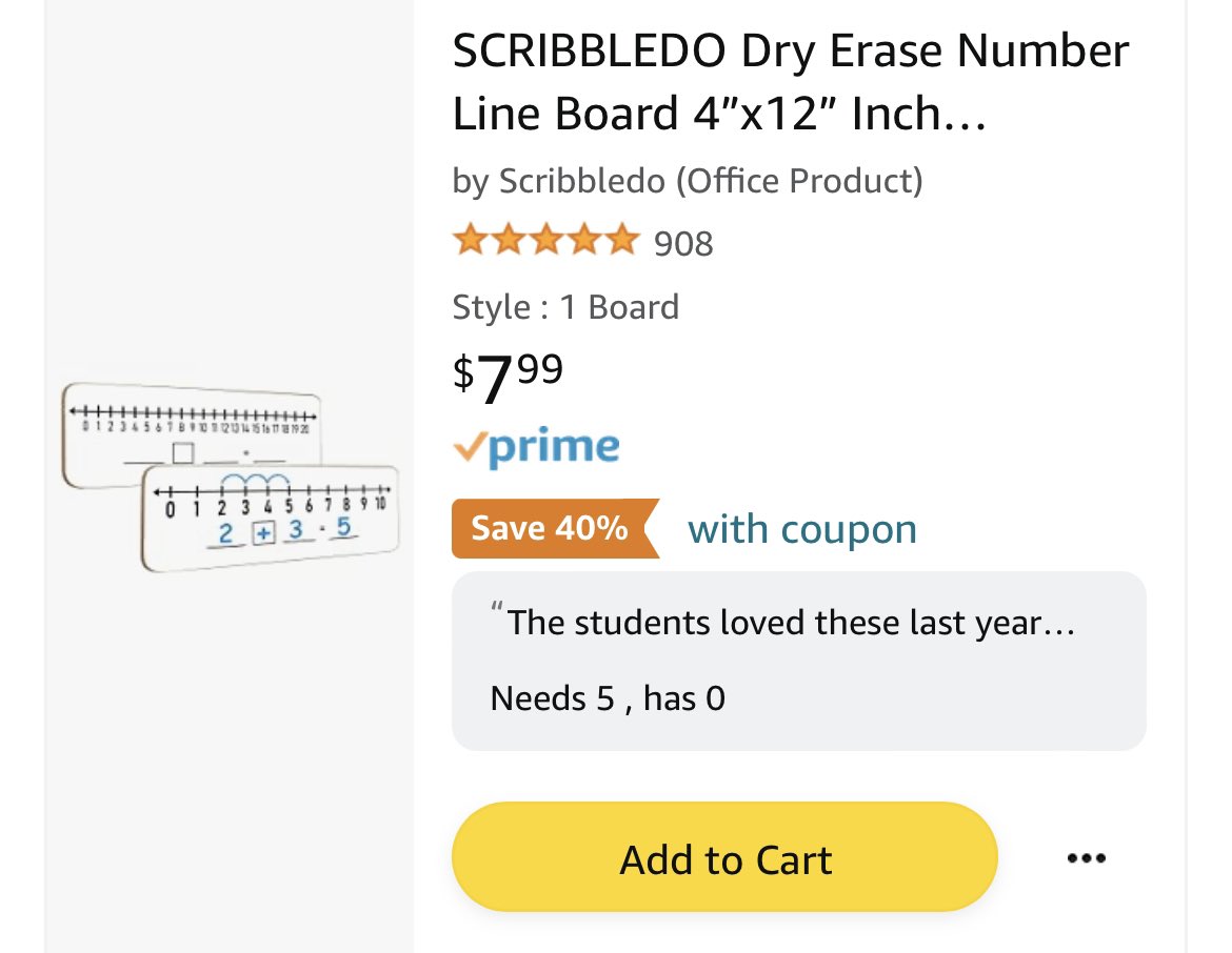 📚🍎 Ready to conquer the classroom? 📏 Let's level up with number lines! 📐✨ Help is get our supplies from Amazon and solve math like a pro! 🎉🔢 #ClassroomEssentials #NumberLines #AmazonPrime

Less than $5 with coupon!!

amazon.com/hz/wishlist/ls…